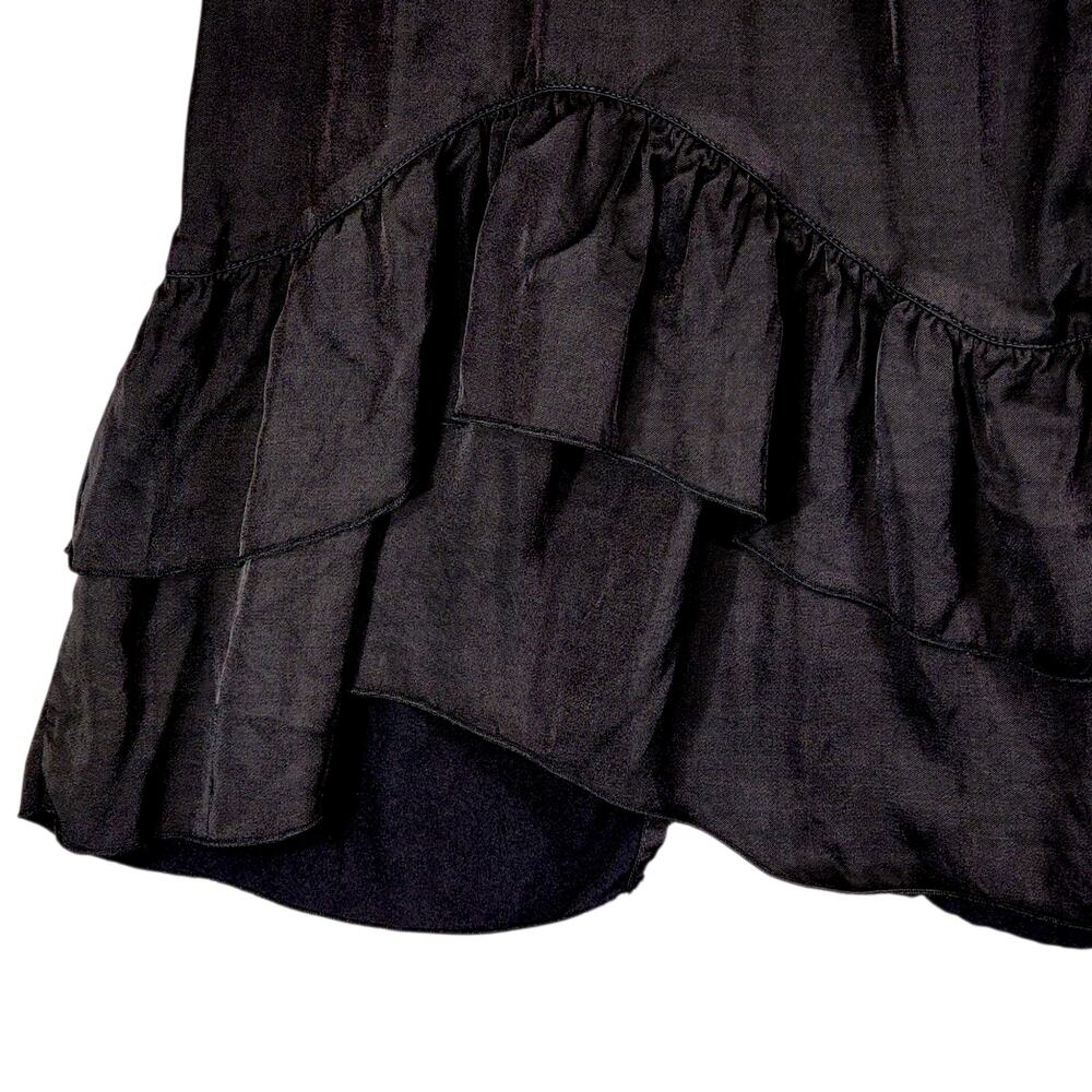 Chic Black Ruffle Midi Skirt - Picture 13 of 13